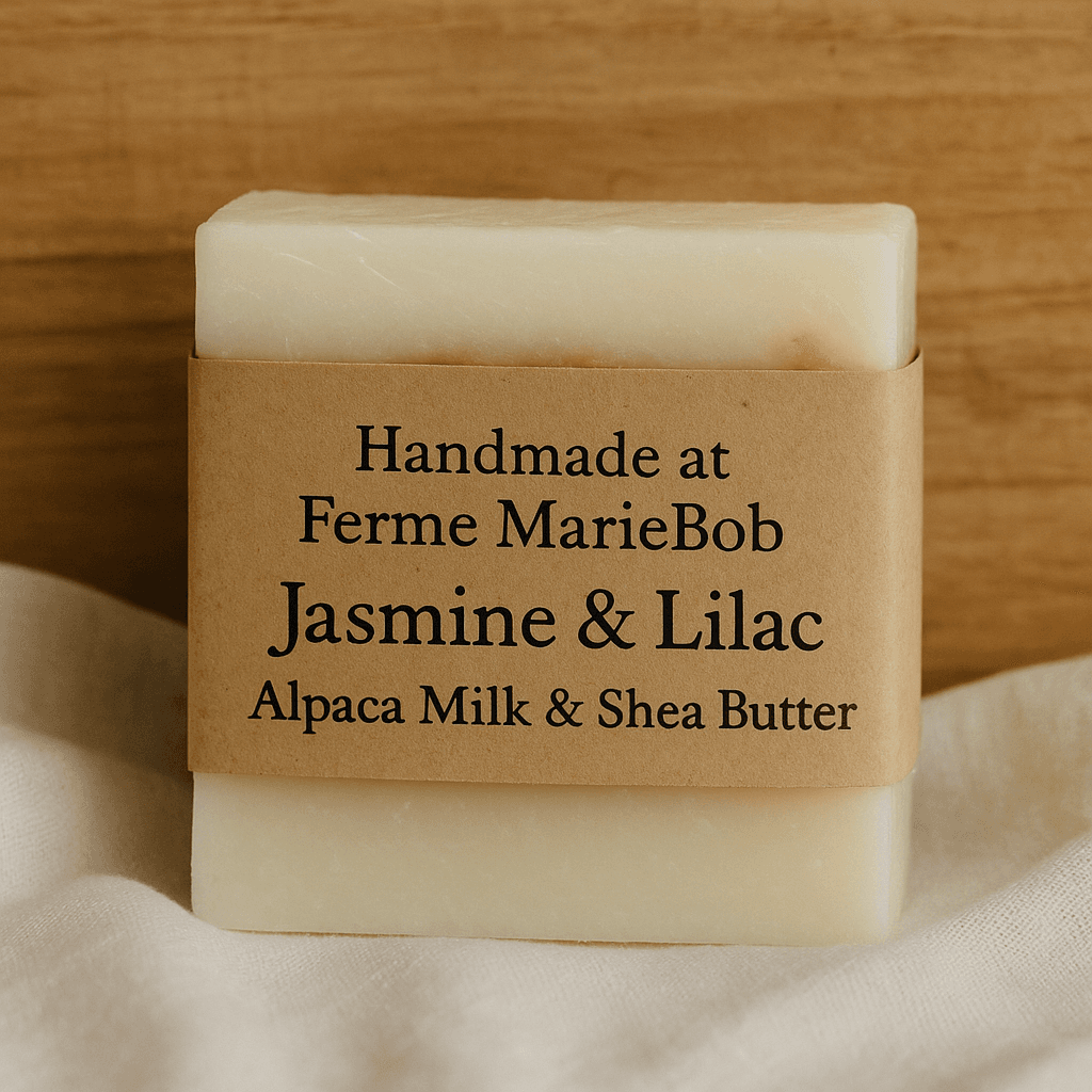 Handmad shea butter and alpaca milk soap- Jasmin and Lilac