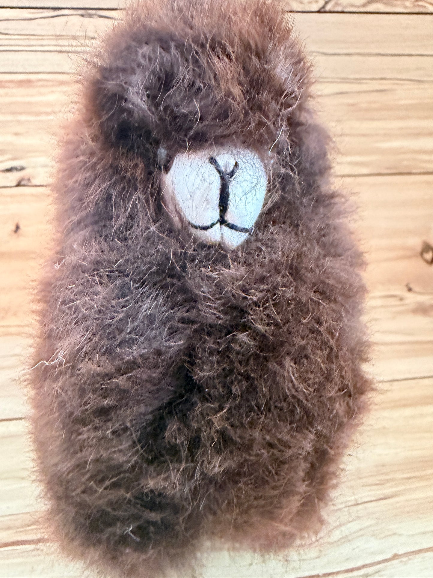 Peluche 100% bébé alpaga couleur espresso