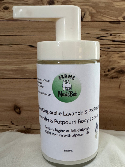 Lotion corporelle Lavande & Potpourri de la Ferme MarieBob - Ferme MarieBob
